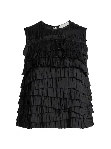 Ulla Johnson Women's Quinn Satin Plissé Top | Thumbnail 1 Ulla Johnson Women's Quinn Satin Plissé Top | Thumbnail 1