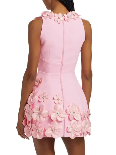 Bronx Banco Women's Estelle Floral Applique Minidress - Blush | Thumbnail 5 Bronx Banco Women's Estelle Floral Applique Minidress - Blush | Thumbnail 5