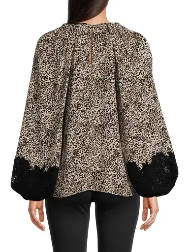 Ungaro Women's Abi Leopard-Print Silk Georgette Blouse - Natural Multi | Thumbnail 5 Ungaro Women's Abi Leopard-Print Silk Georgette Blouse - Natural Multi | Thumbnail 5