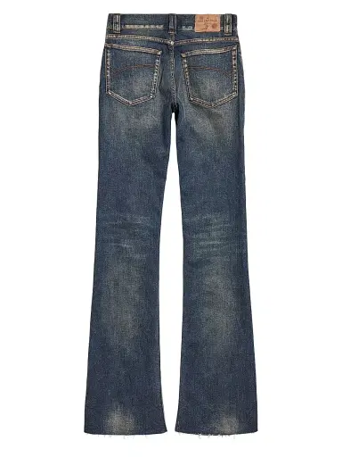 Balenciaga Women's Slim Fit Bootcut Pants - Dark Blue | Thumbnail 2 Balenciaga Women's Slim Fit Bootcut Pants - Dark Blue | Thumbnail 2