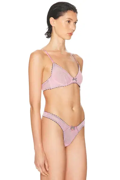 Fleur du Mal Sabrina Mesh Demi Bra | Thumbnail 2 Fleur du Mal Sabrina Mesh Demi Bra | Thumbnail 2