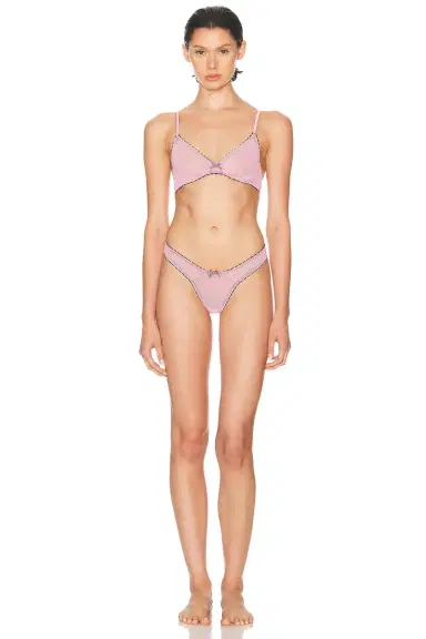Fleur du Mal Sabrina Mesh Demi Bra | Thumbnail 4 Fleur du Mal Sabrina Mesh Demi Bra | Thumbnail 4