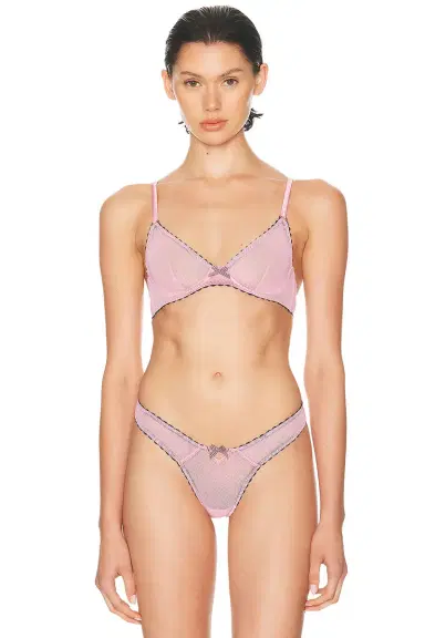Fleur du Mal Sabrina Mesh Demi Bra | Thumbnail 1 Fleur du Mal Sabrina Mesh Demi Bra | Thumbnail 1