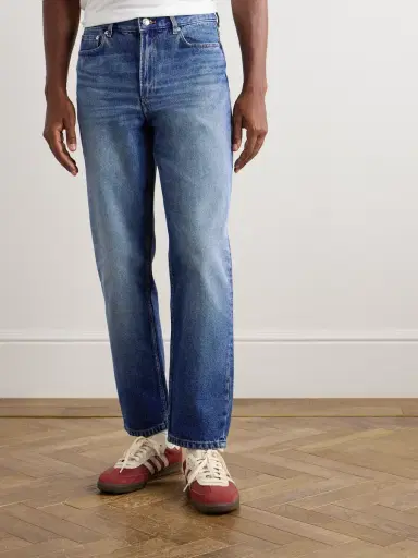 A.P.C. Martin Straight-Leg Cropped Stonewashed Jeans - Men | Thumbnail 3 A.P.C. Martin Straight-Leg Cropped Stonewashed Jeans - Men | Thumbnail 3