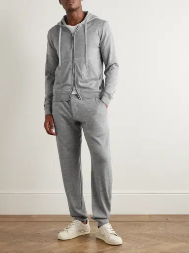 Tom Ford Tapered Cashmere and Silk-Blend Sweatpants - Men | Thumbnail 2 Tom Ford Tapered Cashmere and Silk-Blend Sweatpants - Men | Thumbnail 2