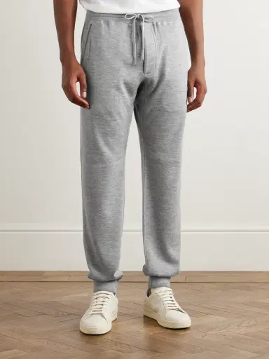 Tom Ford Tapered Cashmere and Silk-Blend Sweatpants - Men | Thumbnail 3 Tom Ford Tapered Cashmere and Silk-Blend Sweatpants - Men | Thumbnail 3