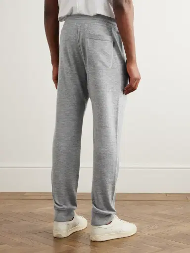 Tom Ford Tapered Cashmere and Silk-Blend Sweatpants - Men | Thumbnail 4 Tom Ford Tapered Cashmere and Silk-Blend Sweatpants - Men | Thumbnail 4