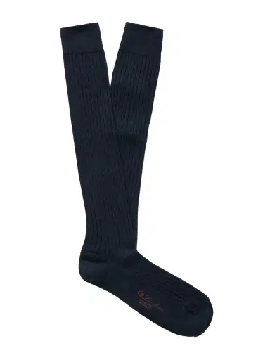 Loro Piana Sottile Ribbed Wool, Cashmere and Silk-Blend Socks - Men | Thumbnail 1 Loro Piana Sottile Ribbed Wool, Cashmere and Silk-Blend Socks - Men | Thumbnail 1