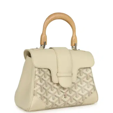 goyard Goyard Goyardine Canvas Sand Soft Saigon Mini Palladium Hardware | Thumbnail 2 goyard Goyard Goyardine Canvas Sand Soft Saigon Mini Palladium Hardware | Thumbnail 2