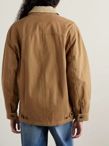 Isabel Marant Ninon Corduroy-trimmed Cotton-twill Jacket | Thumbnail 4 Isabel Marant Ninon Corduroy-trimmed Cotton-twill Jacket | Thumbnail 4