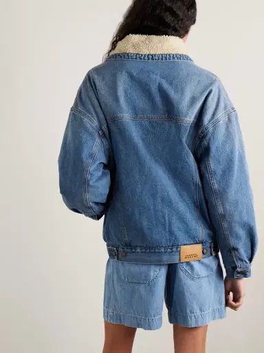 Isabel Marant Pimia Oversized Fleece-lined Padded Denim Jacket | Thumbnail 4 Isabel Marant Pimia Oversized Fleece-lined Padded Denim Jacket | Thumbnail 4