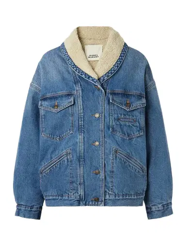 Isabel Marant Pimia Oversized Fleece-lined Padded Denim Jacket | Thumbnail 1 Isabel Marant Pimia Oversized Fleece-lined Padded Denim Jacket | Thumbnail 1
