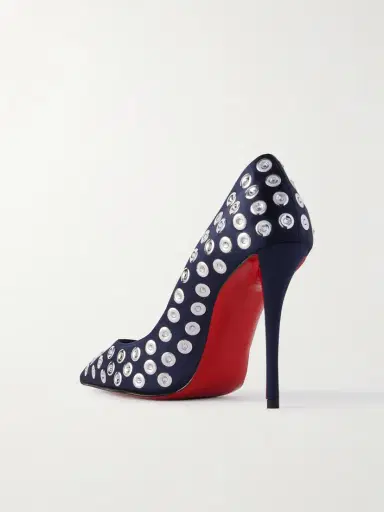 Christian Louboutin Miss Z Boum Boum 100 Embellished Satin-crepe Pumps | Thumbnail 3 Christian Louboutin Miss Z Boum Boum 100 Embellished Satin-crepe Pumps | Thumbnail 3