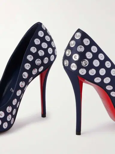 Christian Louboutin Miss Z Boum Boum 100 Embellished Satin-crepe Pumps | Thumbnail 4 Christian Louboutin Miss Z Boum Boum 100 Embellished Satin-crepe Pumps | Thumbnail 4