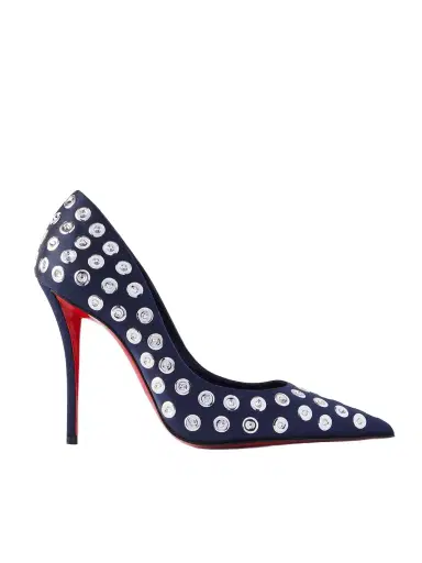 Christian Louboutin Miss Z Boum Boum 100 Embellished Satin-crepe Pumps | Thumbnail 1 Christian Louboutin Miss Z Boum Boum 100 Embellished Satin-crepe Pumps | Thumbnail 1