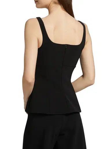 Rosetta Getty Women's Square Neck Button-Front Top - Black - Size 8 | Thumbnail 5 Rosetta Getty Women's Square Neck Button-Front Top - Black - Size 8 | Thumbnail 5