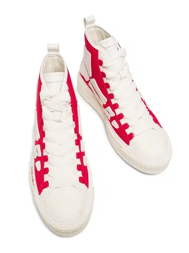 Amiri Men's Skel Court High-Top Sneakers - Varsity Red | Thumbnail 4 Amiri Men's Skel Court High-Top Sneakers - Varsity Red | Thumbnail 4