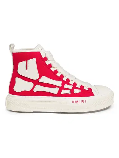 Amiri Men's Skel Court High-Top Sneakers - Varsity Red | Thumbnail 1 Amiri Men's Skel Court High-Top Sneakers - Varsity Red | Thumbnail 1