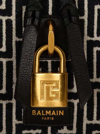 Balmain Women's Pulse Monogram Vanity Bag - Ivoire Noir | Thumbnail 8 Balmain Women's Pulse Monogram Vanity Bag - Ivoire Noir | Thumbnail 8