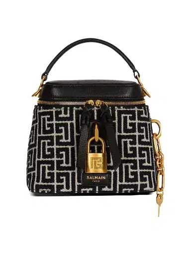 Balmain Women's Pulse Monogram Vanity Bag - Ivoire Noir | Thumbnail 1 Balmain Women's Pulse Monogram Vanity Bag - Ivoire Noir | Thumbnail 1