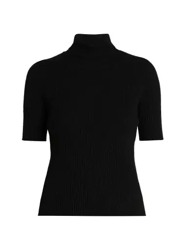Giorgio Armani Women's Mock Turtleneck Knit Top - Black - Size 4 | Thumbnail 1 Giorgio Armani Women's Mock Turtleneck Knit Top - Black - Size 4 | Thumbnail 1