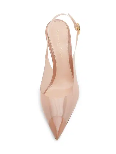 Gianvito Rossi Women's 5MM Cap-Toe Slingback Pumps - Praline | Thumbnail 4 Gianvito Rossi Women's 5MM Cap-Toe Slingback Pumps - Praline | Thumbnail 4