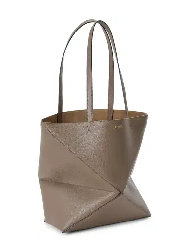 Loewe Women's Puzzle Fold Grained Leather Tote Bag - Taupe | Thumbnail 4 Loewe Women's Puzzle Fold Grained Leather Tote Bag - Taupe | Thumbnail 4
