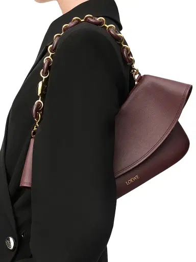 Loewe Women's Ola Leather Shoulder Bag - Dark Burgundy | Thumbnail 2 Loewe Women's Ola Leather Shoulder Bag - Dark Burgundy | Thumbnail 2
