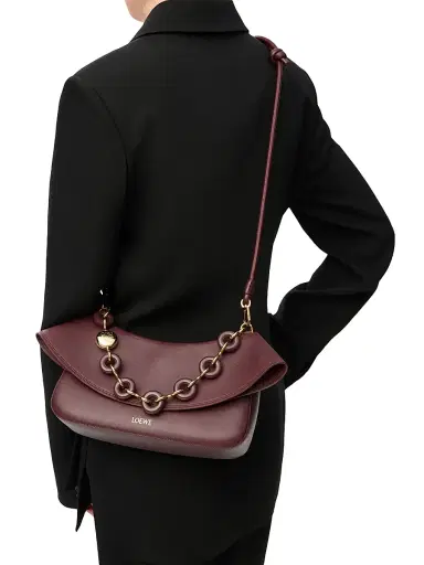Loewe Women's Ola Leather Shoulder Bag - Dark Burgundy | Thumbnail 3 Loewe Women's Ola Leather Shoulder Bag - Dark Burgundy | Thumbnail 3
