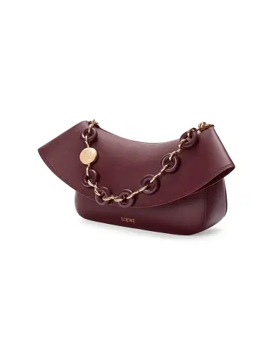 Loewe Women's Ola Leather Shoulder Bag - Dark Burgundy | Thumbnail 5 Loewe Women's Ola Leather Shoulder Bag - Dark Burgundy | Thumbnail 5