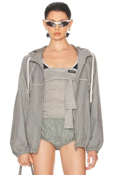 Miu Miu Zip Up Jacket | Thumbnail 1 Miu Miu Zip Up Jacket | Thumbnail 1