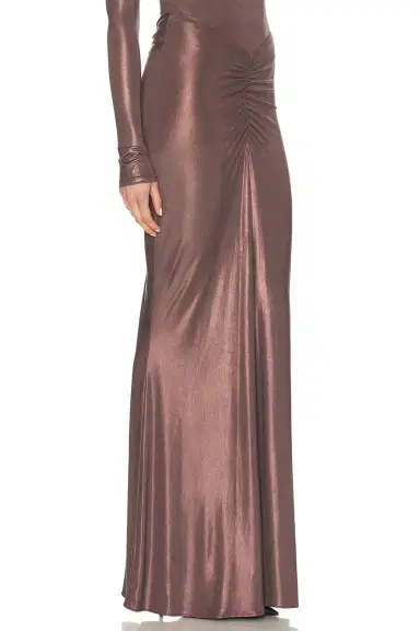 LaPointe Coated Jersey Ruched Maxi Skirt | Thumbnail 2 LaPointe Coated Jersey Ruched Maxi Skirt | Thumbnail 2
