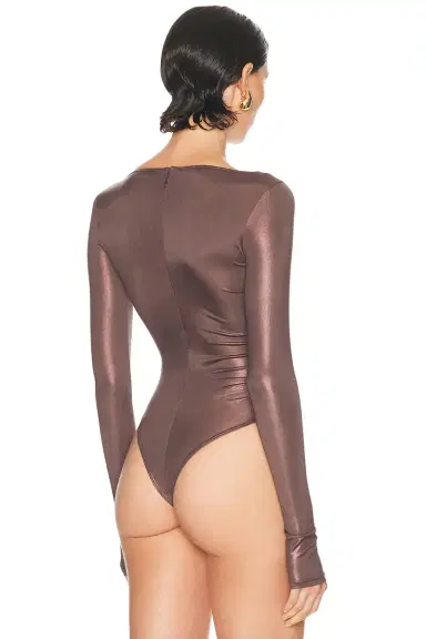 LaPointe Coated Jersey Boatneck Bodysuit | Thumbnail 4 LaPointe Coated Jersey Boatneck Bodysuit | Thumbnail 4