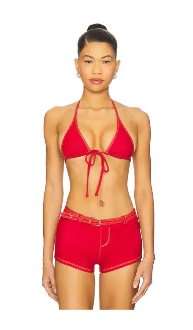 Frankies Bikinis Paradise Denim Bikini Top | Thumbnail 1 Frankies Bikinis Paradise Denim Bikini Top | Thumbnail 1