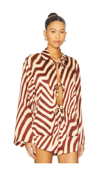 SEVEN WONDERS Montie Tie Front Sleeved Shirt | Thumbnail 2 SEVEN WONDERS Montie Tie Front Sleeved Shirt | Thumbnail 2