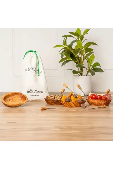 Verve Culture Set Of 4 Olivewood Aperitivo Bowls | Thumbnail 5 Verve Culture Set Of 4 Olivewood Aperitivo Bowls | Thumbnail 5