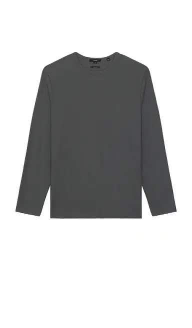 Vince Pima Pique Long Sleeve Tee | Thumbnail 1 Vince Pima Pique Long Sleeve Tee | Thumbnail 1