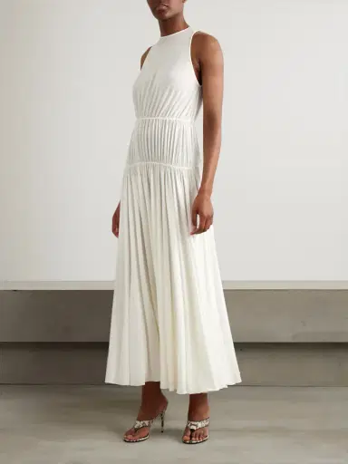Alaïa Gathered Jersey Maxi Dress | Thumbnail 2 Alaïa Gathered Jersey Maxi Dress | Thumbnail 2