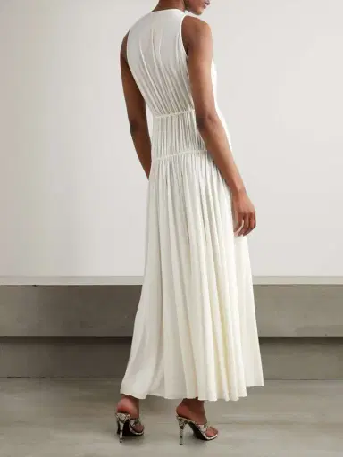 Alaïa Gathered Jersey Maxi Dress | Thumbnail 3 Alaïa Gathered Jersey Maxi Dress | Thumbnail 3