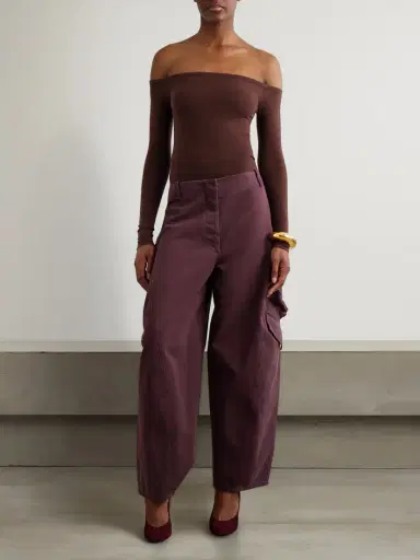 Alaïa Cotton-twill Barrel-leg Cargo Pants | Thumbnail 2 Alaïa Cotton-twill Barrel-leg Cargo Pants | Thumbnail 2