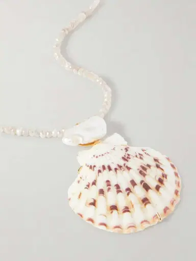Jennifer Behr Paradis Gold-plated, Quartz, Pearl And Shell Necklace | Thumbnail 4 Jennifer Behr Paradis Gold-plated, Quartz, Pearl And Shell Necklace | Thumbnail 4
