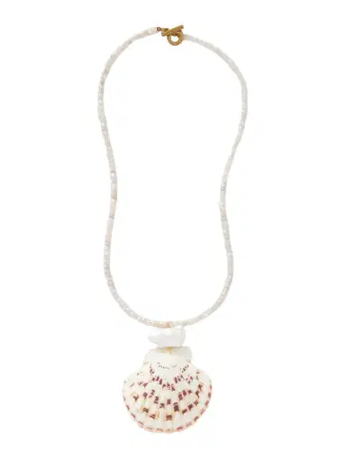 Jennifer Behr Paradis Gold-plated, Quartz, Pearl And Shell Necklace | Thumbnail 1 Jennifer Behr Paradis Gold-plated, Quartz, Pearl And Shell Necklace | Thumbnail 1