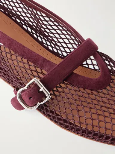 Alaïa Patent Leather-trimmed Mesh Ballet Flats | Thumbnail 4 Alaïa Patent Leather-trimmed Mesh Ballet Flats | Thumbnail 4