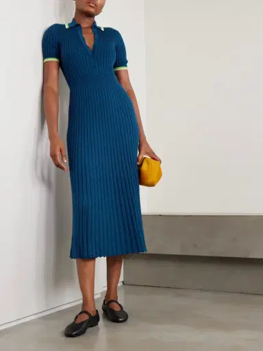 Gabriela Hearst Eyot Ribbed Silk And Cashmere-blend Midi Dress | Thumbnail 2 Gabriela Hearst Eyot Ribbed Silk And Cashmere-blend Midi Dress | Thumbnail 2