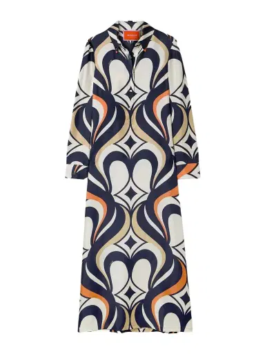 La DoubleJ Icon Printed Silk-twill Maxi Shirt Dress | Thumbnail 1 La DoubleJ Icon Printed Silk-twill Maxi Shirt Dress | Thumbnail 1