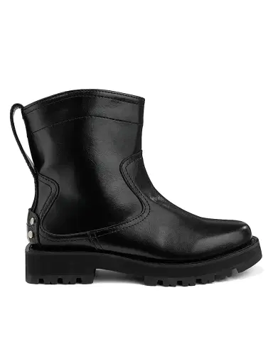 Ganni Women's Studs Crinkle Faux-Leather Ankle Boots - Black | Thumbnail 1 Ganni Women's Studs Crinkle Faux-Leather Ankle Boots - Black | Thumbnail 1