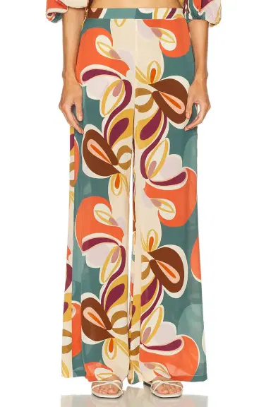 ADRIANA DEGREAS Organic Floral Wide Leg Pant | Thumbnail 1 ADRIANA DEGREAS Organic Floral Wide Leg Pant | Thumbnail 1