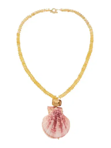 Jennifer Behr Roma Gold-plated, Citrine, Shell And Crystal Necklace | Thumbnail 1 Jennifer Behr Roma Gold-plated, Citrine, Shell And Crystal Necklace | Thumbnail 1