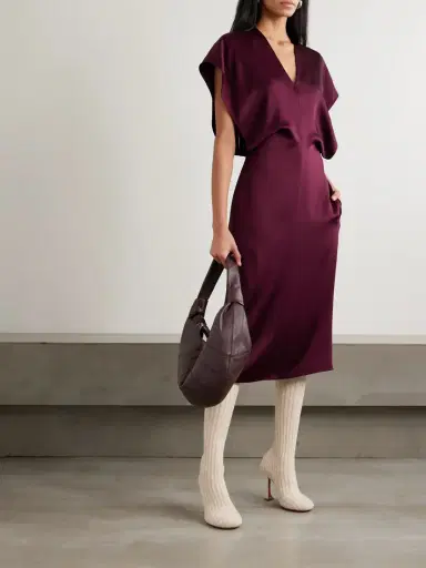 Stella McCartney Draped Satin Midi Dress | Thumbnail 2 Stella McCartney Draped Satin Midi Dress | Thumbnail 2