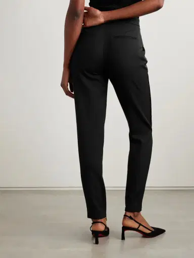 Balmain Satin-trimmed Wool Straight-leg Pants | Thumbnail 4 Balmain Satin-trimmed Wool Straight-leg Pants | Thumbnail 4